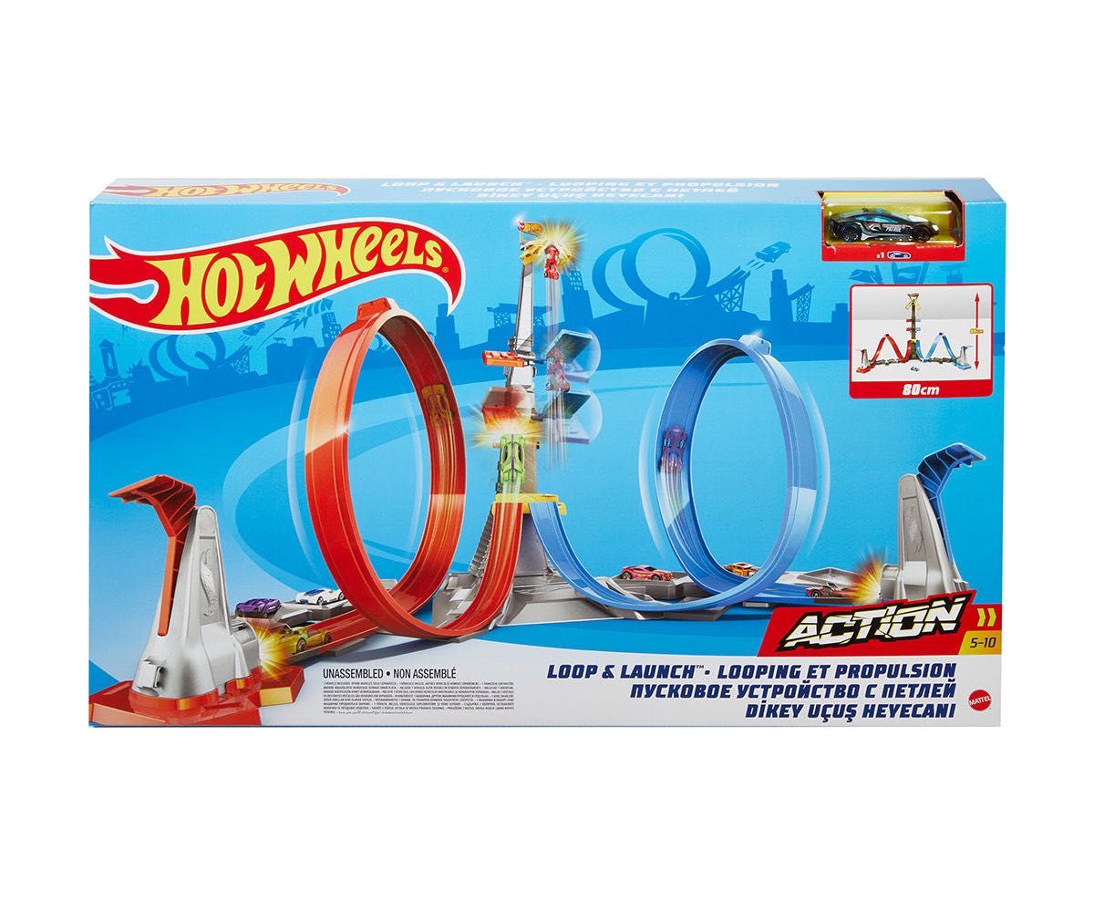 Hot Wheels Action пистаКомплект Лупинг с количка & Соник/Soniс Самолет