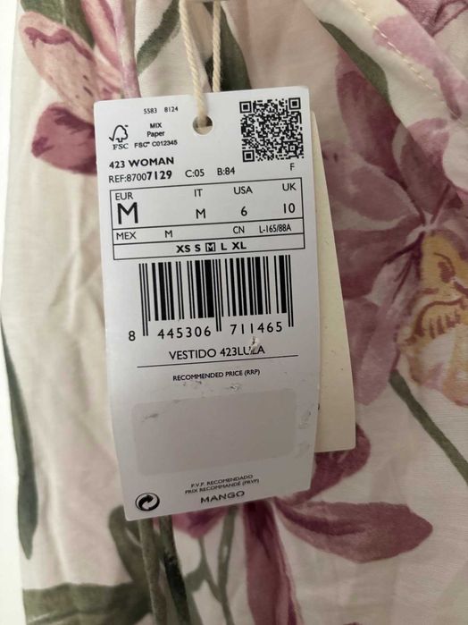 Флорална рокля MANGO размер М