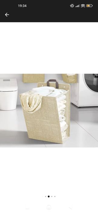 Cos rufe murdare pliabil bej pentru baie / spălătorie