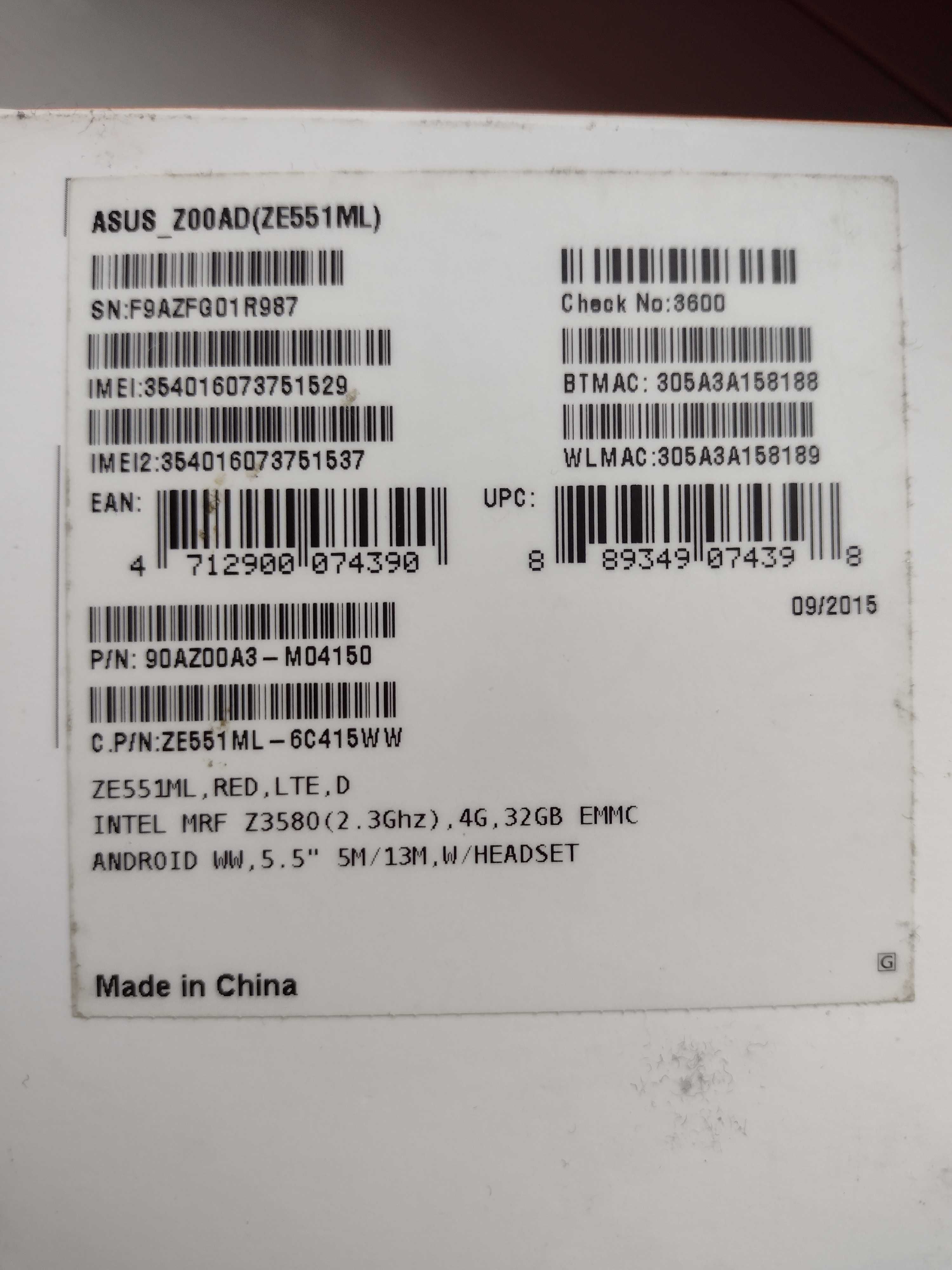 Asus ZenFone Go Model: ZB500KL (X00AD), 16GB, 4G, NFC - defect