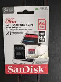 Card microSD,San-Disk, 64 gb