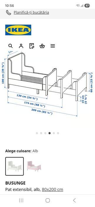 Vând pat pentru copii + saltea IKEA