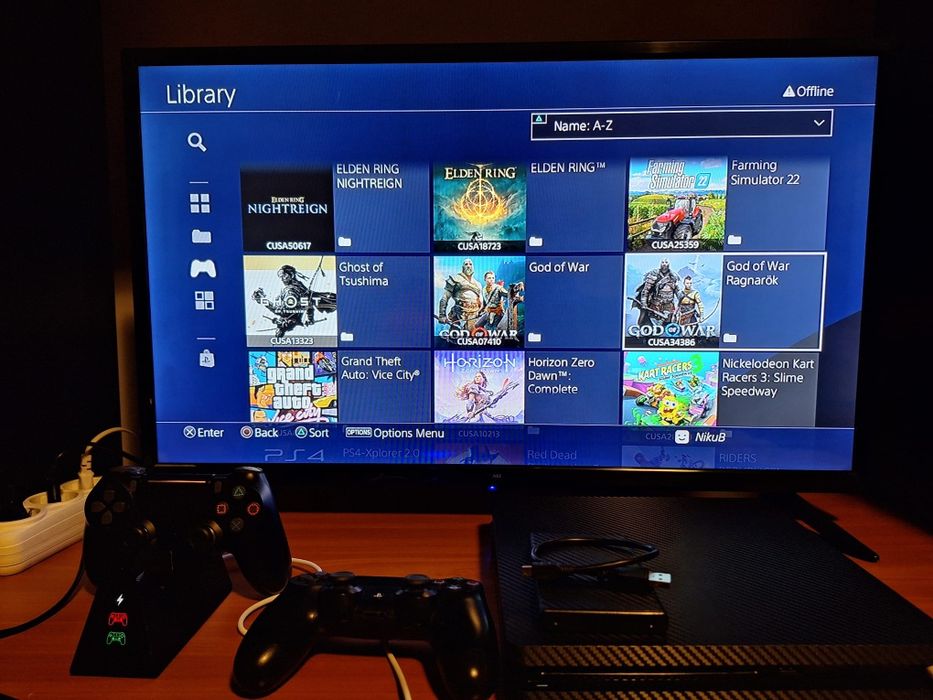 Consola PS4 Slim modat cu chip cu 1 TB +1TB hdd extern