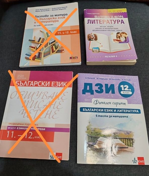 Тестове, матура, ДЗИ за математика и БЕЛ 11-12 к.,модул  езикови употр