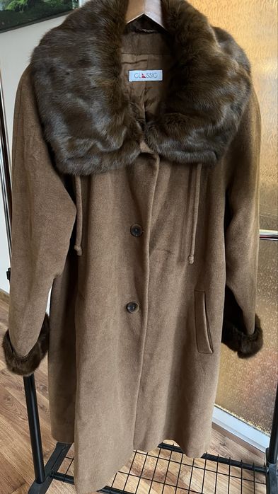 Винтидж дамско палто Fratelli Balli – ангора и агнешка вълна (L–XL)