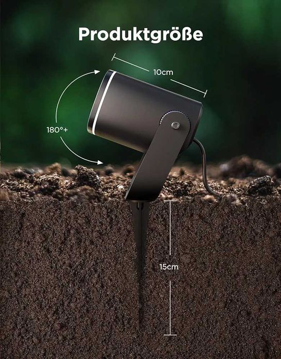 Нови 4 бройки в комплект LED прожектори Govee, IP67 водоустойчиви двор