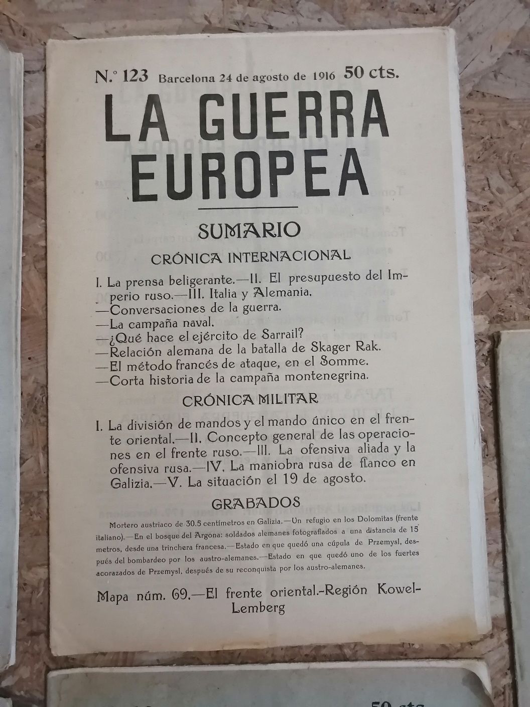 Colecție veche LA GUERRA EUROPEA 1915, 1916