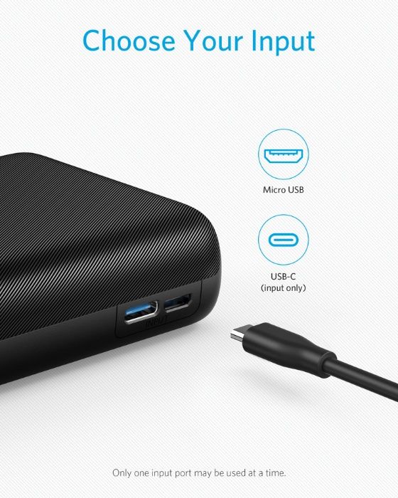 Anker PowerCore Lite 20000mAh-външна USB батерия с Trickle-Charging Mo