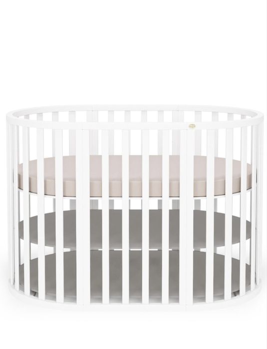 Altek Invest Детско легло Angelo Transformer кръгло/овал 7в1 Бял