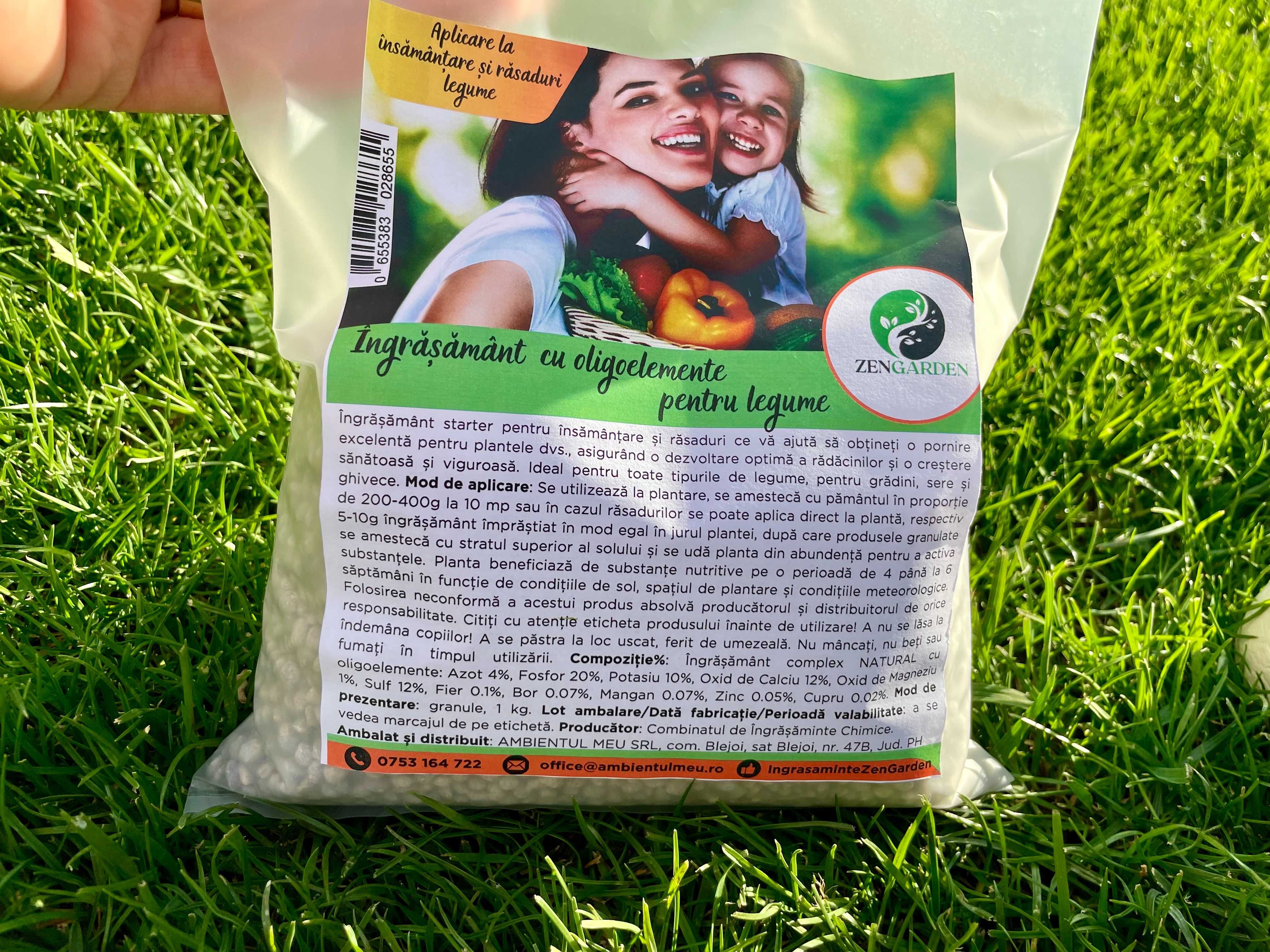 Ingrasamant ZenGarden pentru legume - RASADURI/INSAMANTARE, sac 1 kg