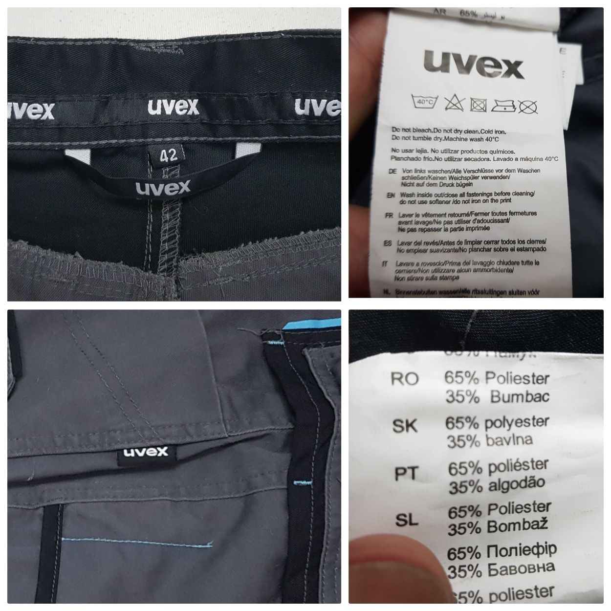 Pantaloni scurți UVEX Cordura, salopeta muncă nr 42, Engelbert Strauss