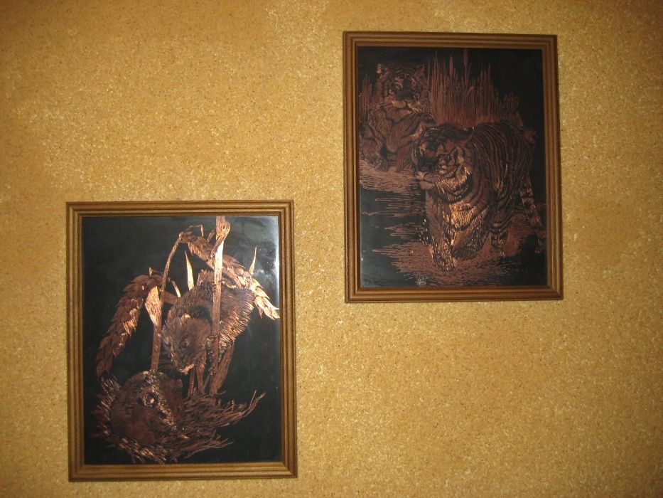 Картини-гравирани медни 2бр-100лв