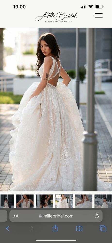 Сватбена булчинска рокля Gladis на Mille Bridal