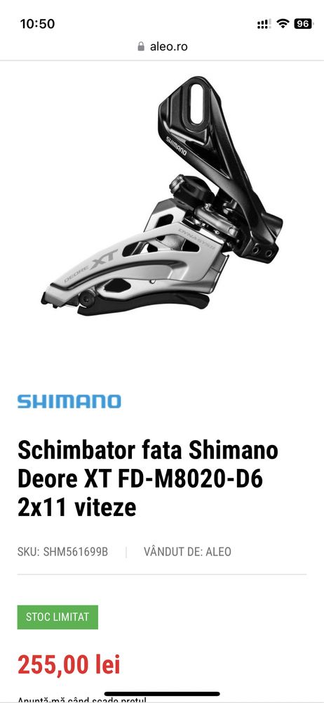 Shimano XT FD M8020