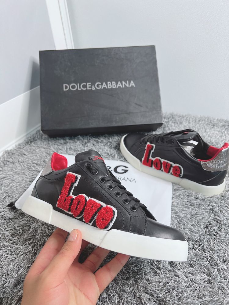 Adidasi Dolce Gabbana LOVE /POZE REALE/piele naturală 100%