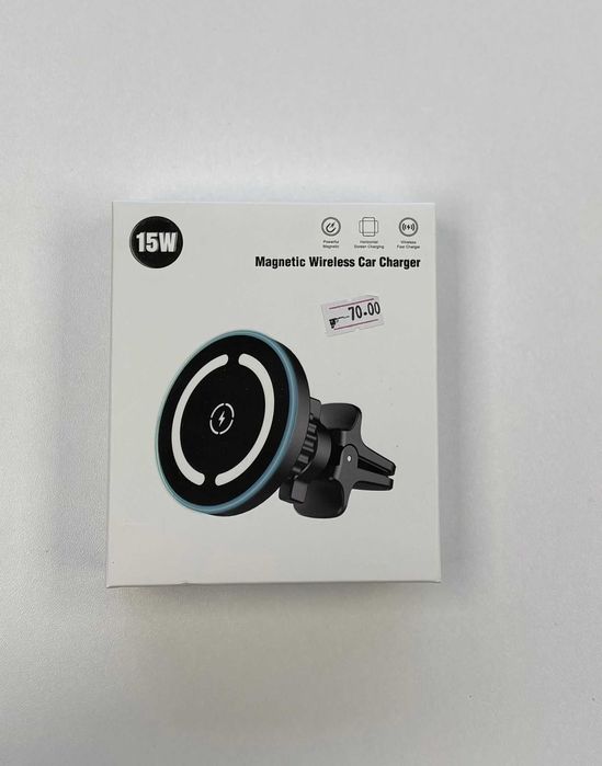 Incarcator/Suport Magsafe cu incarcare wireless, 15W, Negru