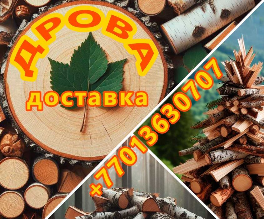 Дрова: Берёза, Сосна, Осина. С доставкой по Астане и пригороды 24/7