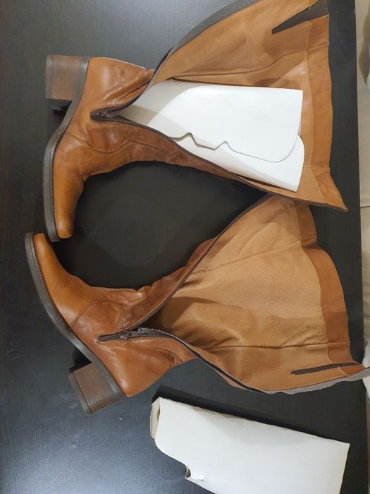 Cizme dama din piele de vițel