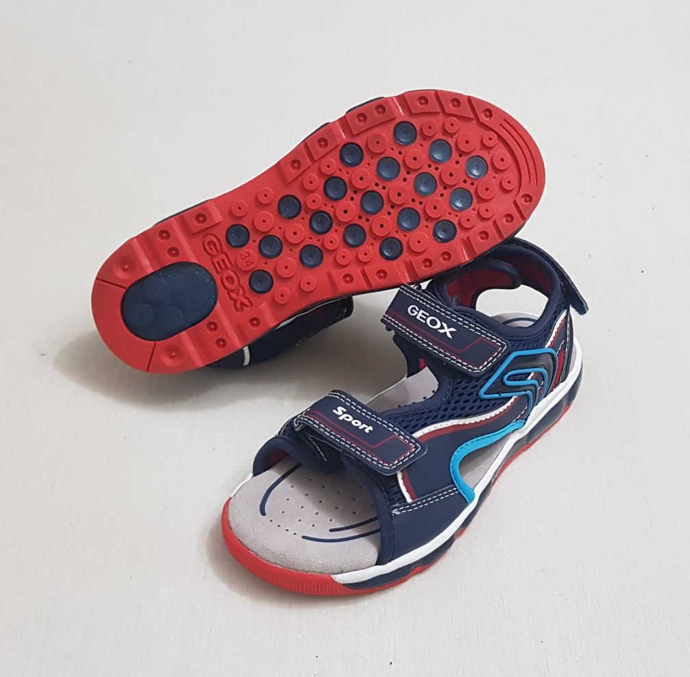 Sandale noi GEOX Respira J S.Android Bleumarin, piele naturală, Nr. 34