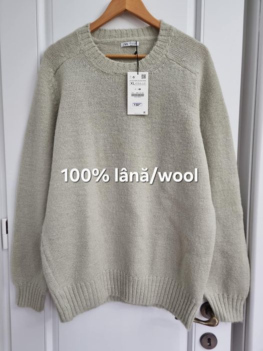Pulover nou Zara 100% lână XL