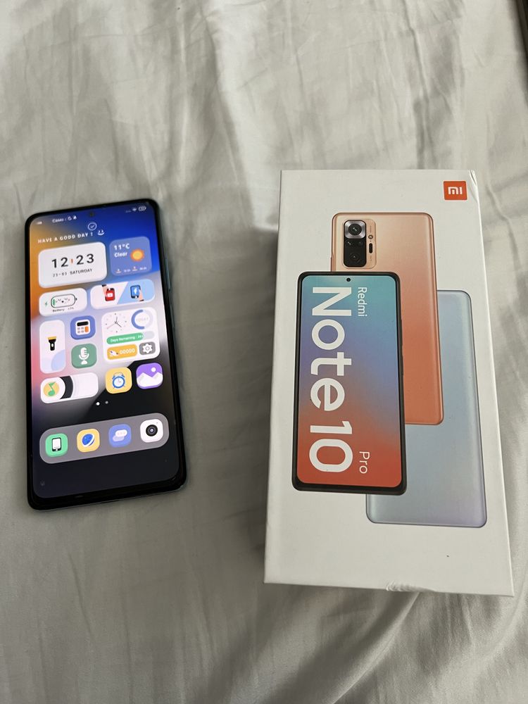 Redmi note 10 pro Glacier Blue 6GB ram 128 GB rom