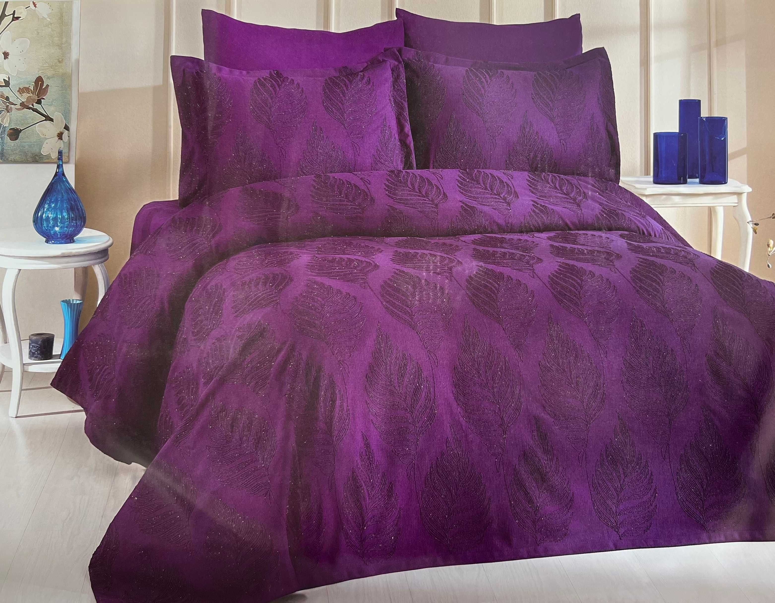 Луксозен спален комплект с бродерия Различни цветове