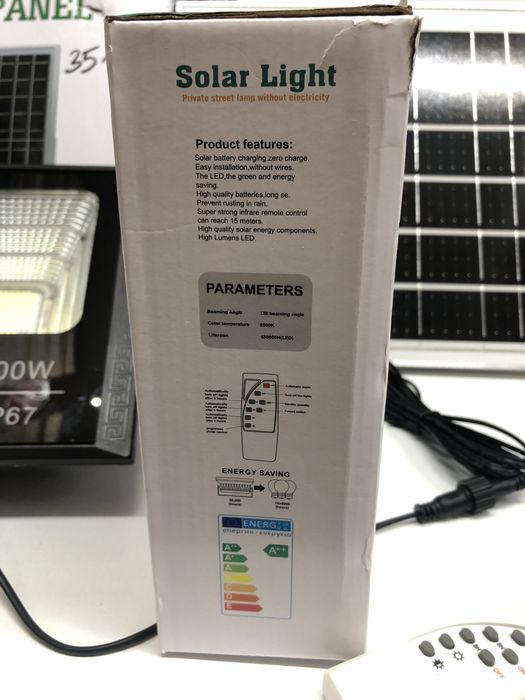 Pachet Max Supraveghere Video 2k WIFI +2x Proiector Solar 200W +Hdd1Tb