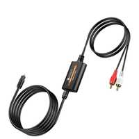 Cablu convertor audio digital optic SPDIF toslink la semnal analog RCA