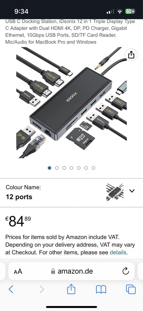 USB-C 12 in 1/docking station