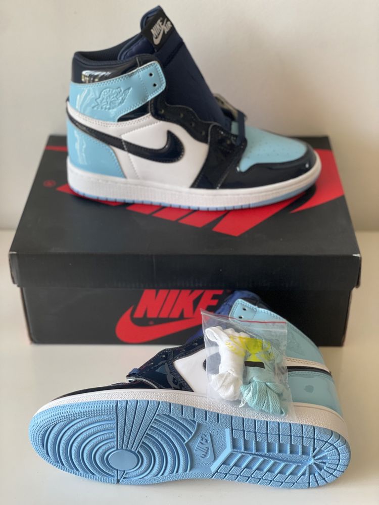 Air Jordan 1 Retro High UNC Patent Nike 4 Max Bred