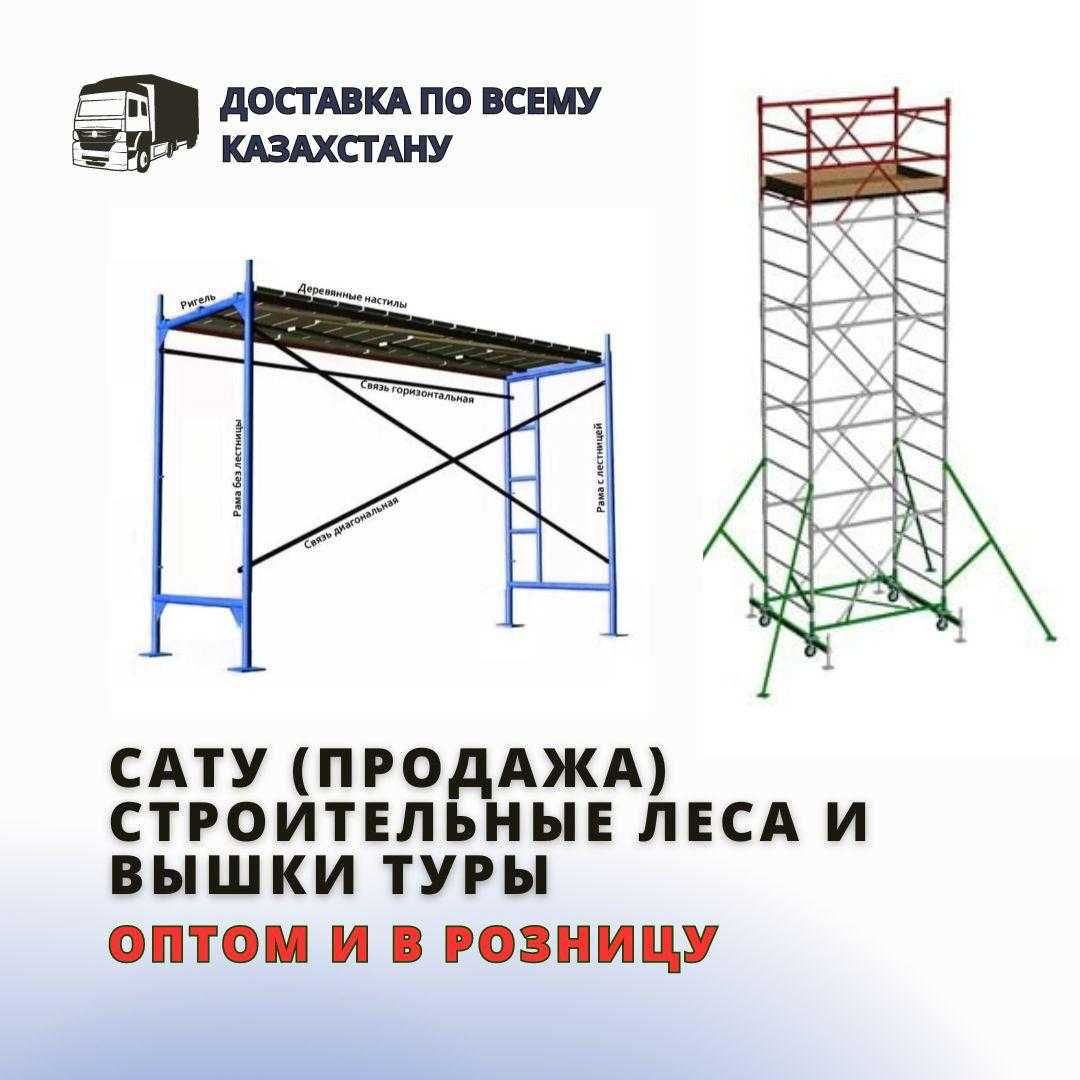 Строительные леса, Вышки-туры, леса на колесах, леса фасадные