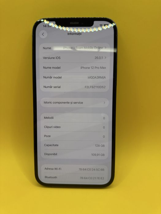 iPhone 12 Pro Max 128GB Pacific Blue Baterie 100%