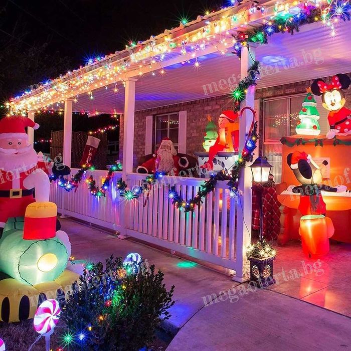 Светлинна верига 50м. от 250 Led коледни лампички RGB многоцветни