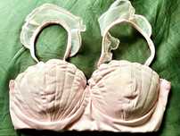 Sutien cu Volane H&M Roz Pal, Nou cu Eticheta