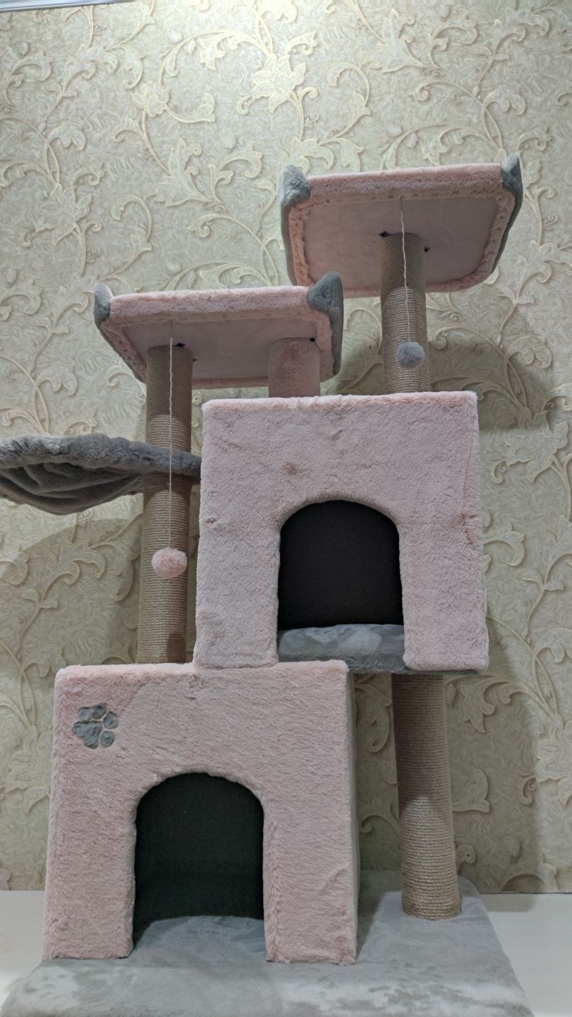 Домик для кошек. Игровой комплекс для кошки и кота. Зоодомики