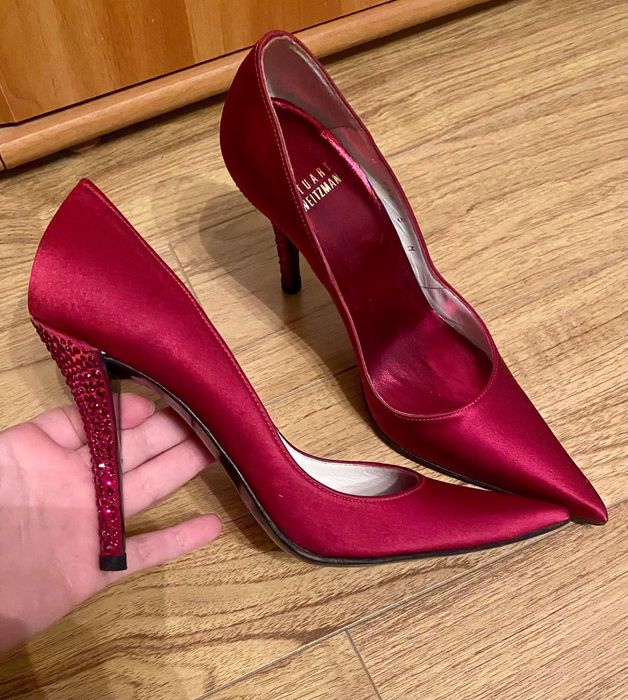 Stuart Weitzman - pantofi toc bordeaux