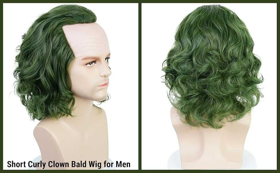 Тъмно зелена аниме перука Жокера Joker