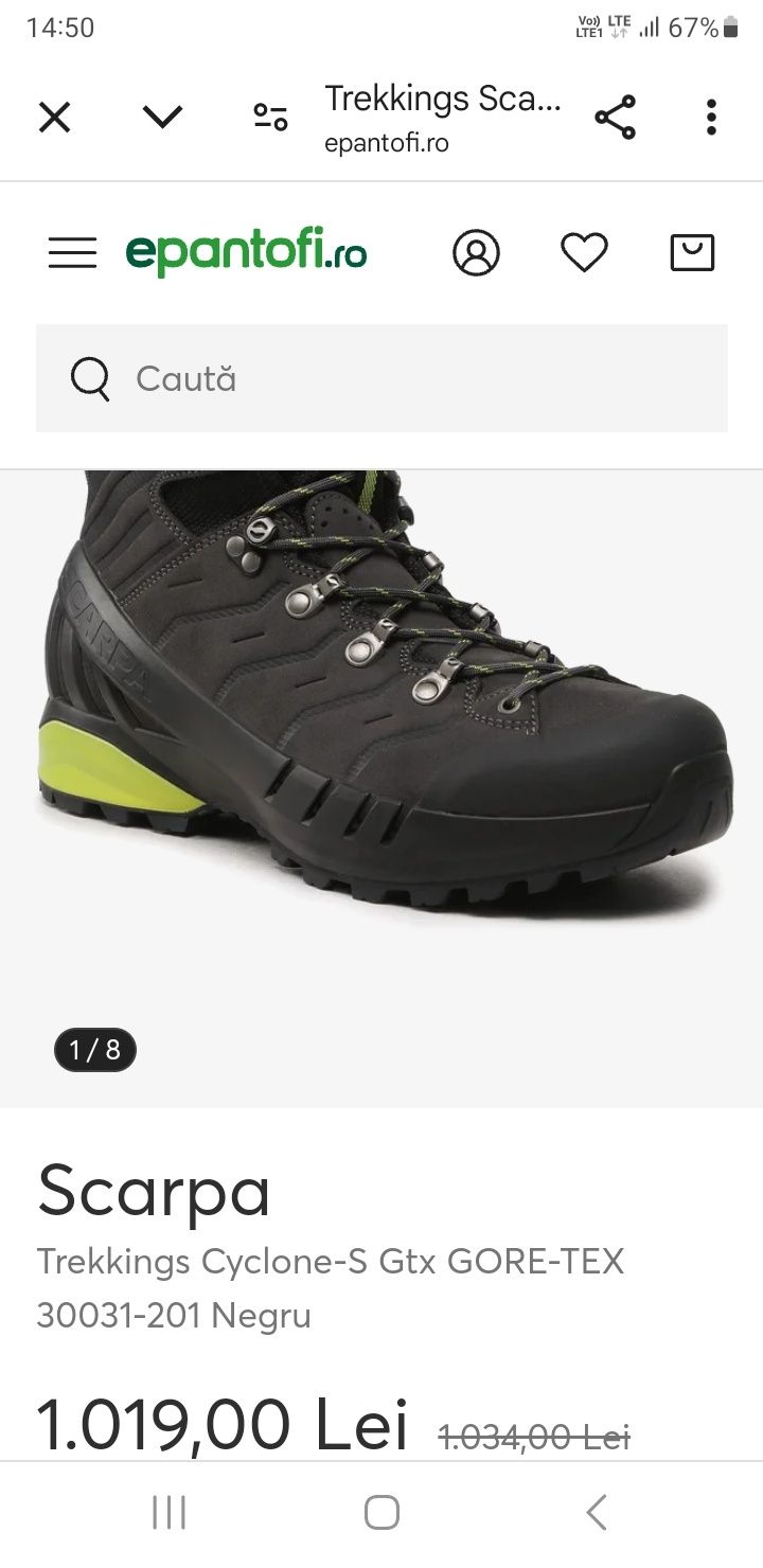 Ghete Scarpa Cyclone-S Gtx, noi.