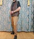 Pantalon trening Prada și Vestă piele italia