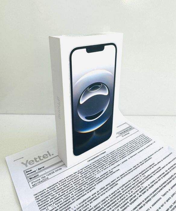 НОВ! iPhone 16e 128GB White ГАРАНЦИЯ 36 Месеца!