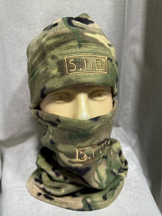 Шапка и шарф флисовый комплект