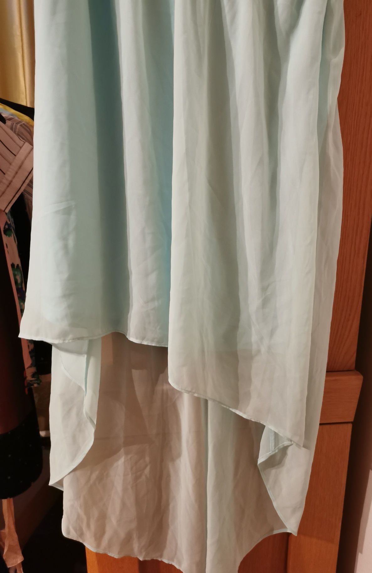 Rochie voal culoare verde menta