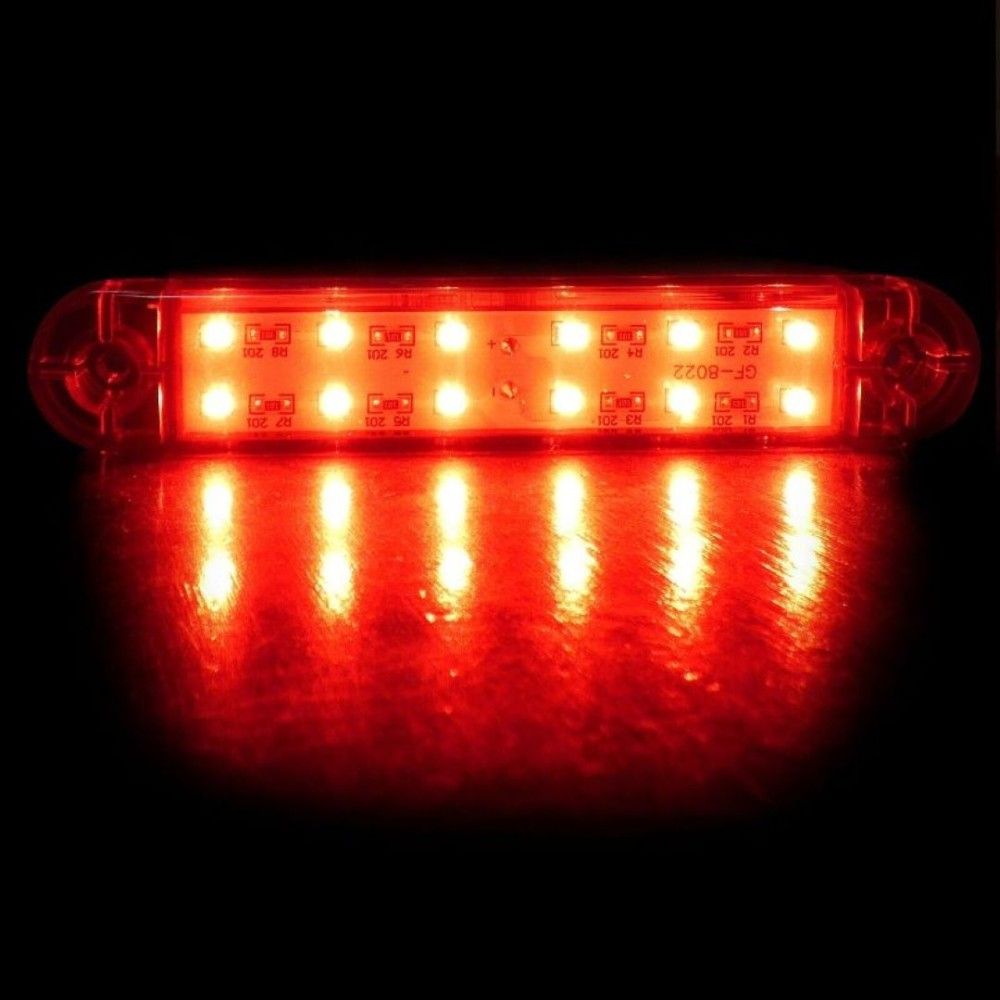 Страничен габарит – 12 LED, Червен, 130mm