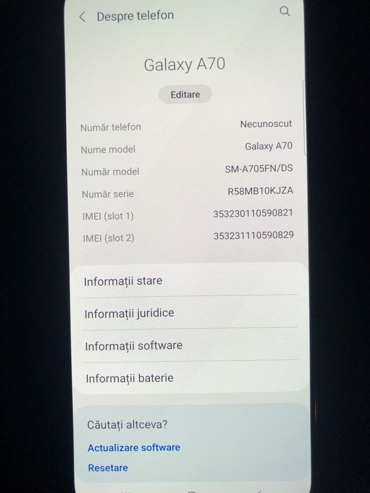 Vand samsung galaxy A 70