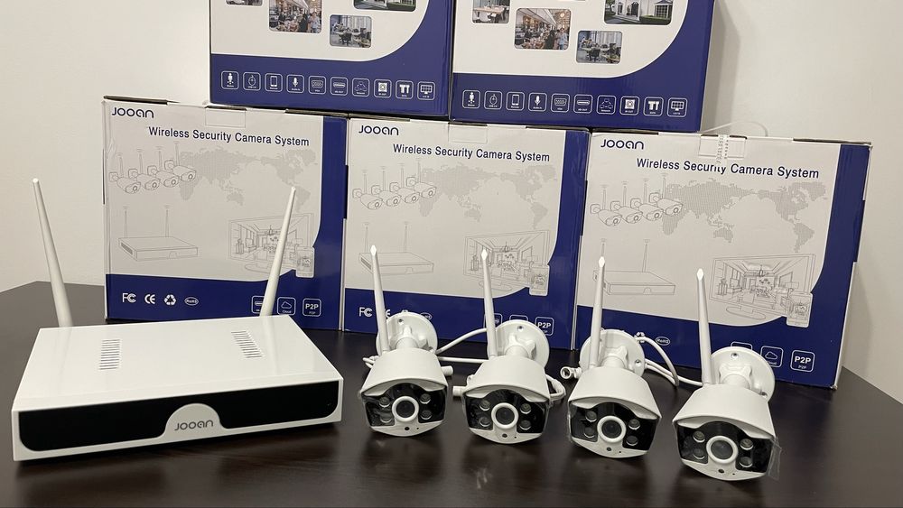 Професионален Комплект 4 WIFI камери за видеонаблюдение с NVR