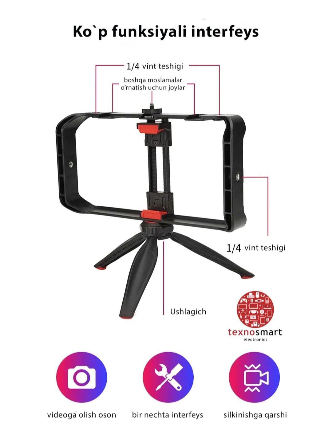 Kop funksiyali video rig sotiladi – professional kontent yaratuvchilar