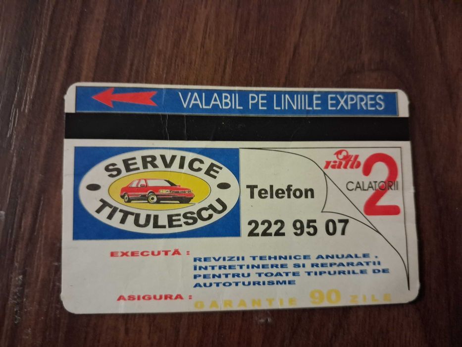 Carte postala A.C.R. 1980 si tichet RATB