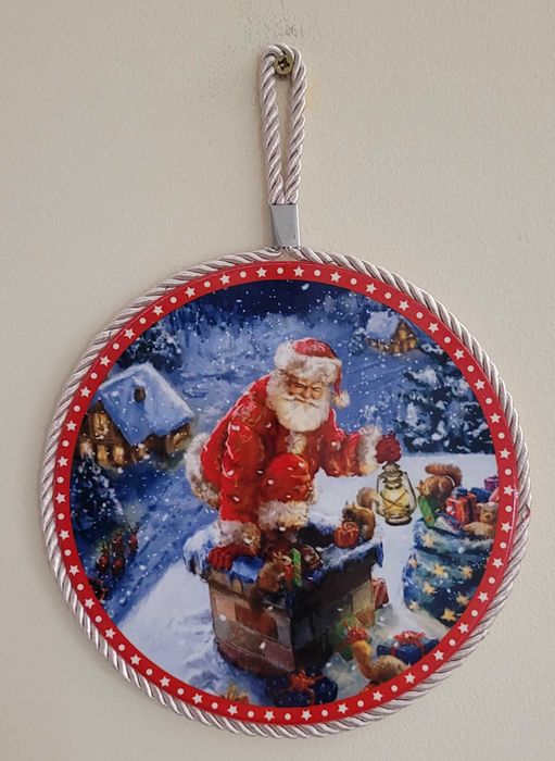 Керамична украса за стена с коледен мотив, нова