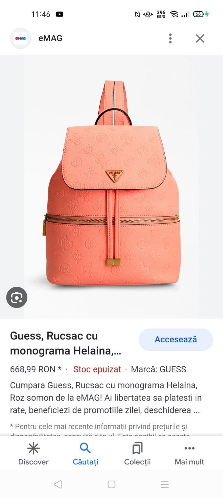 Rucsac Dama Guess Original Nou