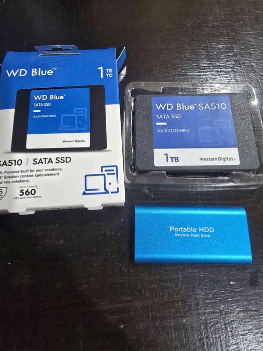 Ssd чисто нов 1 TB и portable ssd 14 TB.